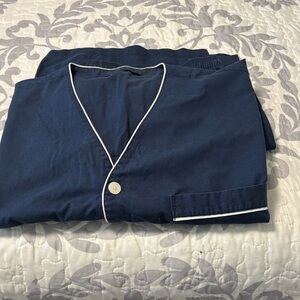 jcpenney Navy Blue Men’s Pajama Set with White Piping